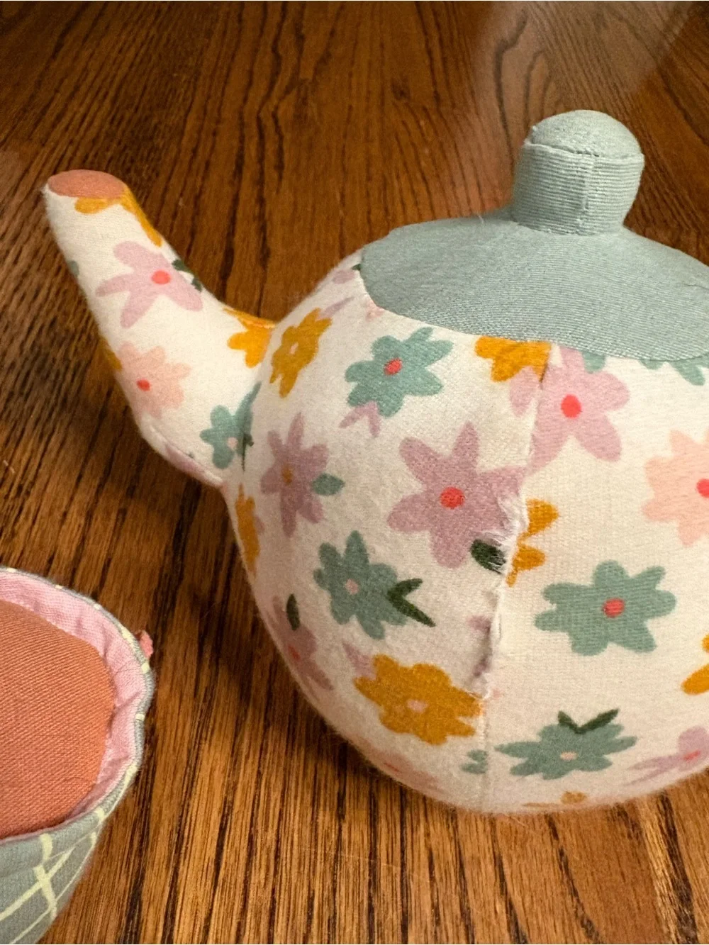 Pillowfort Plush Floral Teapot and Cup Set
